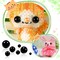 736pcs Sew in Eyes and Noses Doll Eyeballs 3mm to 12mm Plastic Black Craft Eyes for Amigurumis Sewing Crafts Crochet Stuffed Animals Doll Making